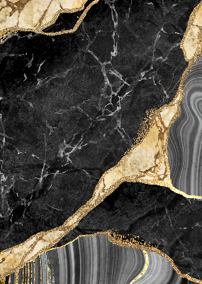 Blackout roller blind Black marble