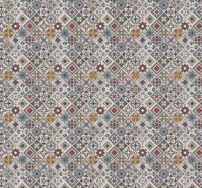 Fabric roller blind for window Decorative rhombuses