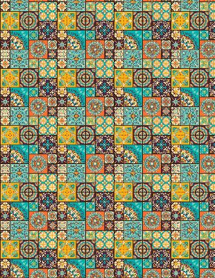 Blackout roller blind Colorful mandala