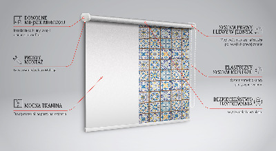 Fabric roller blind for window Mandala