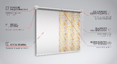 Fabric roller blind for window Golden leaves