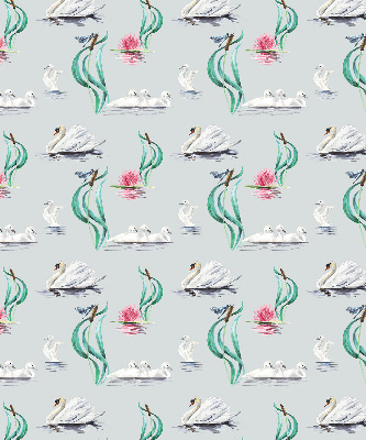 Blackout roller blind for window Swans and ducks