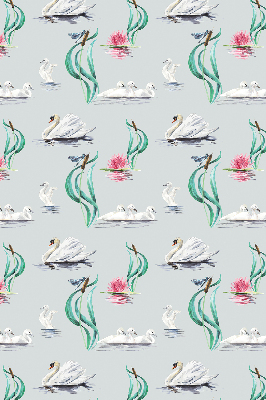 Blackout roller blind for window Swans and ducks