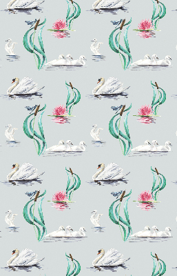 Blackout roller blind for window Swans and ducks