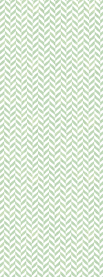 Fabric roller blind for window Green herringbone