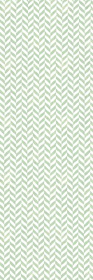 Fabric roller blind for window Green herringbone