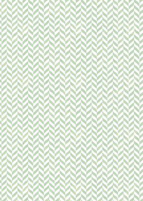 Fabric roller blind for window Green herringbone
