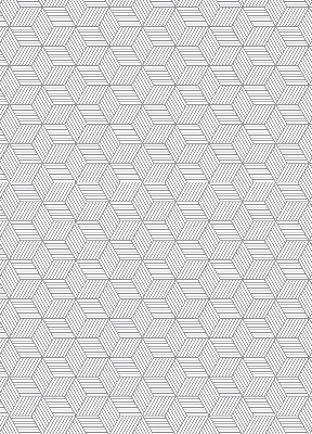 Fabric roller blind for window 3D striped squares