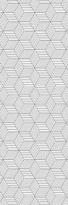 Fabric roller blind for window 3D striped squares