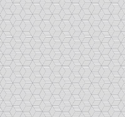 Fabric roller blind for window 3D striped squares