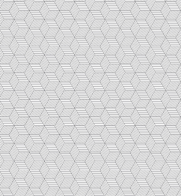 Fabric roller blind for window 3D striped squares