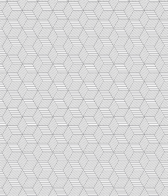 Fabric roller blind for window 3D striped squares