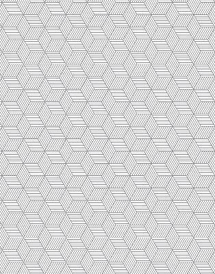 Fabric roller blind for window 3D striped squares