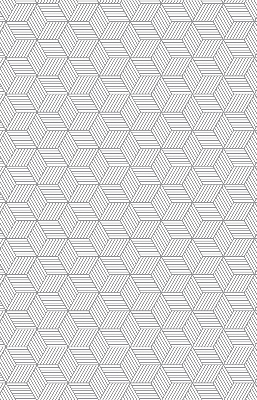 Fabric roller blind for window 3D striped squares
