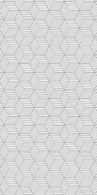 Fabric roller blind for window 3D striped squares