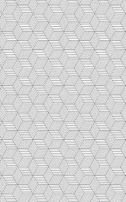 Fabric roller blind for window 3D striped squares
