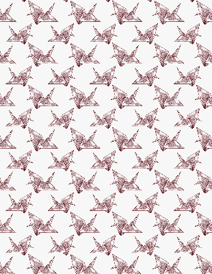 Blackout roller blind for window Origami swans