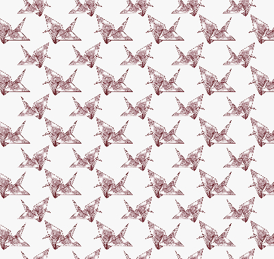 Blackout roller blind for window Origami swans