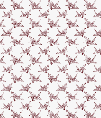 Blackout roller blind for window Origami swans