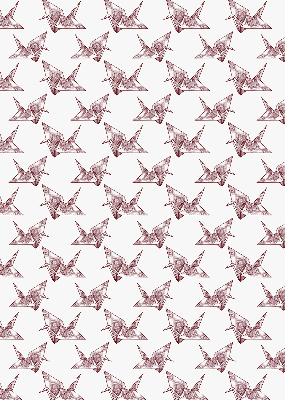 Blackout roller blind for window Origami swans