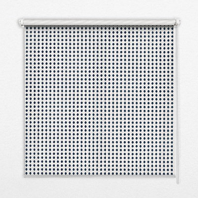 Fabric roller blind for window Black ovals