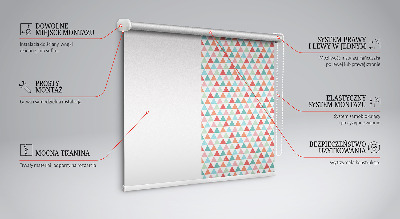 Blackout roller blind Colorful triangles