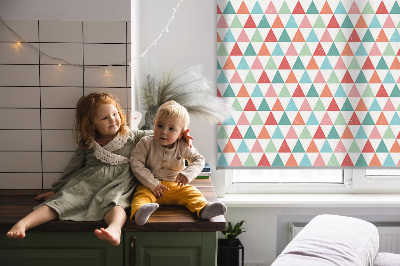 Blackout roller blind Colorful triangles