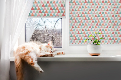 Blackout roller blind Colorful triangles