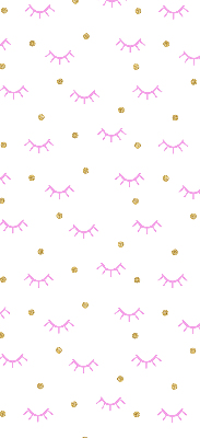 Blackout roller blind for window Drawn eyebrows and dots