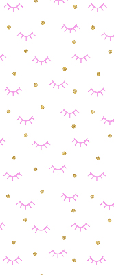 Blackout roller blind for window Drawn eyebrows and dots