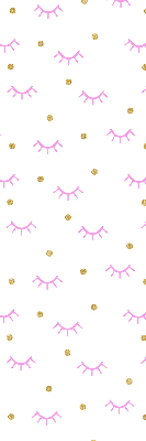 Blackout roller blind for window Drawn eyebrows and dots