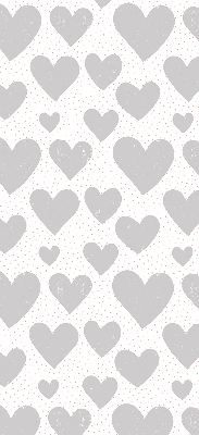 Blackout roller blind Gray hearts