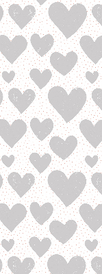 Blackout roller blind Gray hearts