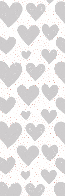 Blackout roller blind Gray hearts
