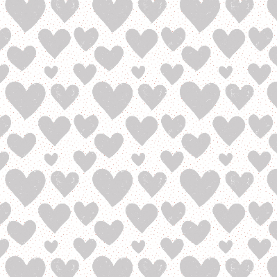 Blackout roller blind Gray hearts