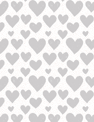 Blackout roller blind Gray hearts