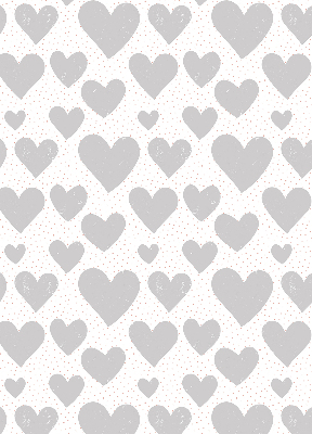 Blackout roller blind Gray hearts
