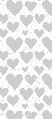 Blackout roller blind Gray hearts