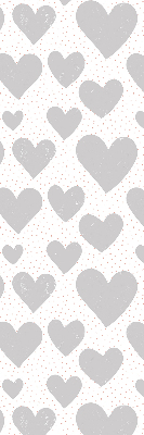 Blackout roller blind Gray hearts