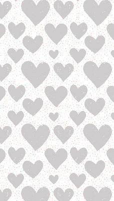 Blackout roller blind Gray hearts