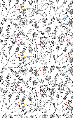 Fabric roller blind for window Drawn plants