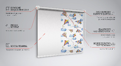 Blackout roller blind Colorful kites