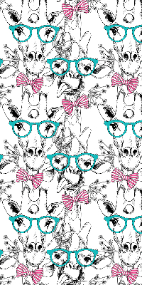 Blackout roller blind for window Giraffe with glasses