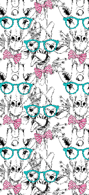 Blackout roller blind for window Giraffe with glasses