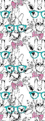 Blackout roller blind for window Giraffe with glasses