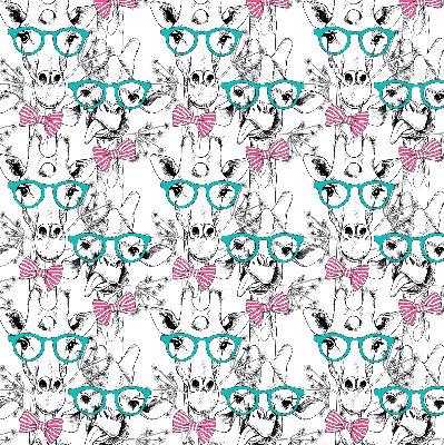 Blackout roller blind for window Giraffe with glasses