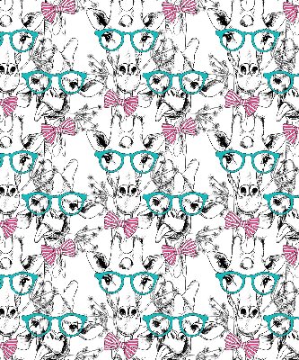Blackout roller blind for window Giraffe with glasses
