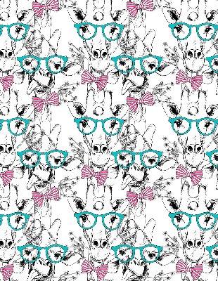 Blackout roller blind for window Giraffe with glasses