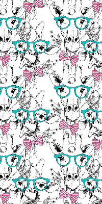 Blackout roller blind for window Giraffe with glasses