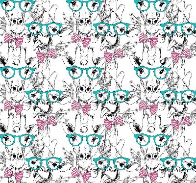 Blackout roller blind for window Giraffe with glasses